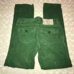 Girls Ralph Lauren green corduroy pants Size 8